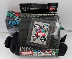 Hello Kitty x Kiss Band Collab Überwurf Decke Kit Fleece 48” x 60” NEU RAR - Bild 1 von 7