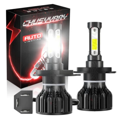 For Toyota Yaris 2006- 2021 6000K LED Headlight Bulbs High/Low Beam H4/ 9003 2pc - Image 1 of 4