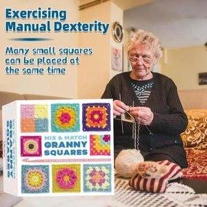 The Granny Square Card Deck 50 disegni mix & match, mazzo di carte quadrato all'uncinetto ~ - Foto 1 di 12