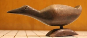 Figura de pájaro costero madera tallada a mano arte popular 7" longitud 3" altura crudo - Imagen 1 de 7