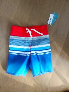 Toddler boys swim trunks Old Navy size 5 xs nwt red blue white - Picture 1 of 4