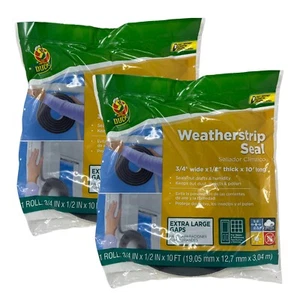 Duck Weatherstrip seal 3/4"W x 1/2" thick x 10 ft. long (Lot of 2 rolls) - Picture 1 of 3