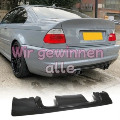 für BMW 3er M3 E46 2001-06 Carbon Heckdiffusor Heckstoßstange Spoiler Heckansatz - Bild 1 von 3