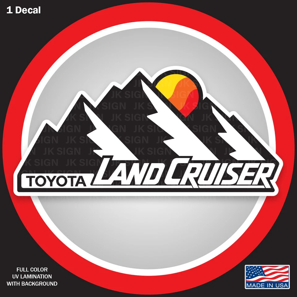 Calcomanía troquelada tricolor Toyota Mountain para Landcruiser Foto 1 de 1