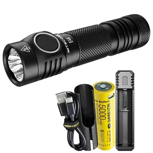 NITECORE E4K 4400 Lumen Flashlight, 5000mAh Battery, Charger - Picture 1 of 11