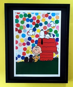 Death NYC Large Framed 16x20in Certified COA Graffiti Snoopy The Peanuts Hirst 2 - Picture 1 of 6