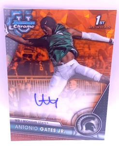 2023 Bowman U Antonio Gates Jr Orange Sapphire Auto 11/25 No.PA-AGJ🔥 - Picture 1 of 5