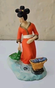 Handmade Asian Figurine 4.5" Tall Signed - Picture 1 of 8