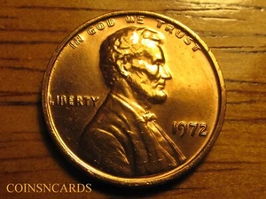 1972/72 Lincoln Cent Doubled Die Obverse DDO #1 Error Uncirculated RED Monster ! - Picture 1 of 4