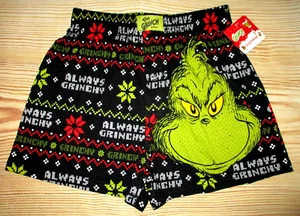 MENS THE GRINCH DR SEUSS SLEEPWEAR BOXER SHORTS SIZE M (32/34) - Picture 1 of 1