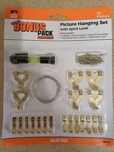 48 piezas Juego de 48 piezas Ganchos Alambre Uñas Nivel Espíritu Marco de Foto Colgante Kit - Imagen 1 de 1