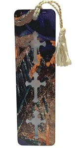 Die Cut Cross Metal Bookmark Abstract Earth Tone Style Christian Religious 6 In - Bild 1 von 10