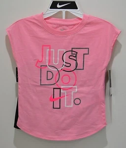 NWT GIRLS NIKE TSHIRT & SHORTS OUTFIT 2 PIECE SET SZ 6, 6X - Picture 1 of 4