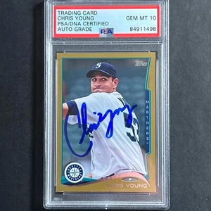 2013 Topps Baseball #US-133 Chris Young Signed Card PSA Slabbed Auto 10 Mariners - Picture 1 of 2