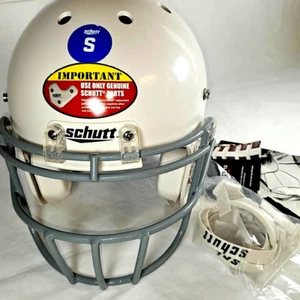 NEW Schutt Youth S White Football Helmet Facemask Chin Strap Instructions SA 12 - Picture 1 of 15