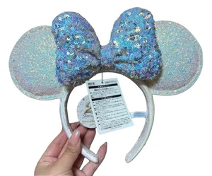 Headband DisneySea 20th time to shine Minnie Mouse White sequin anniversary - Picture 1 of 3