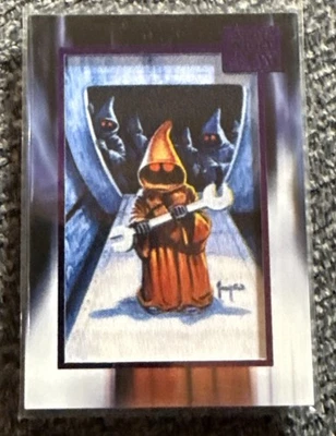 2018 Topps Star Wars Galaxy Art Patch Card JAWA Purple /99 #M-JW Force - Image 1 of 4