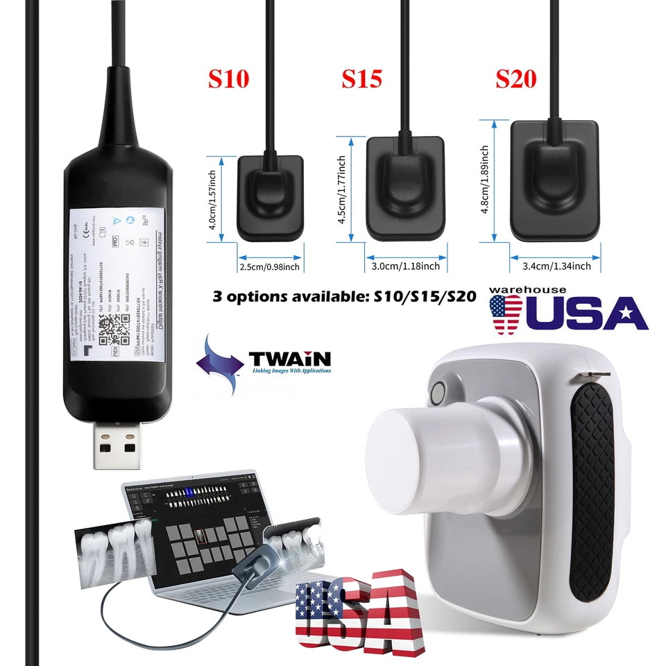 Máquina digital portátil dental de rayos X móvil sin escudo/sensor de rayos tamaño 2/1 Foto 1 de 1