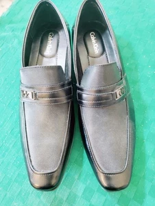 Calvin Klein Bartley HERREN KLASSISCHE SCHWARZE ELEGANTE SLIPPER SCHUHE GRÖSSE 13 GEBRAUCHT, IN EINWANDFREIEM ZUSTAND - Bild 1 von 4
