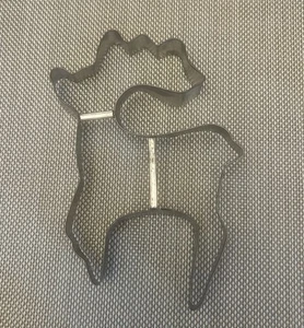 Vintage extra große Blech Rentier Ausstecher 7,5 Zoll x 4,25 Zoll Langlebig Backen - Bild 1 von 8