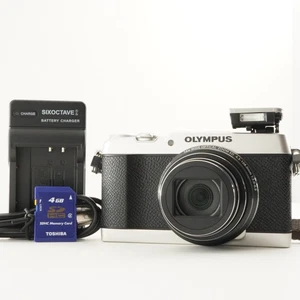 OLYMPUS STYLUS SH-2 Silver With 4GB SDHC Card Digital Camera from Japan #6884 - Picture 1 of 13