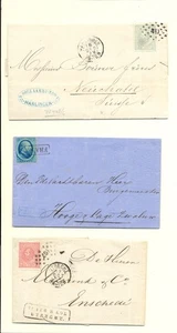 NETHERLANDS 1866/ 79- 6 x COVER / LC WIII --F/VF  - Picture 1 of 4