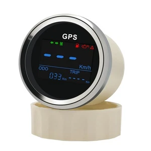 Geloo 52mm 2” GPS Speedometer Gauge Waterproof Speedometer, Silver - Picture 1 of 8