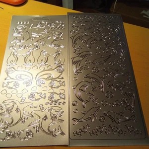 2 x Konturensticker Ziersticker silber Delphin Hai Pinguin Robbe  Neu - Bild 1 von 6