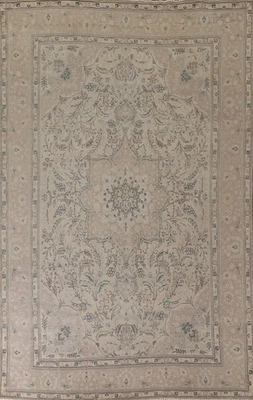 Alfombra Floral Envejecida 10x13 Lana Tradicional Anudada a Mano para Salón Foto 1 de 4