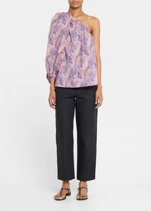 Nackiye Antiparos Floral Paisley One Shoulder Top Felix Isabelle 38 Sz US 6 - Picture 1 of 12