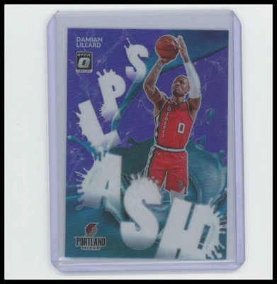 Donruss Optic Damian Lillard Splash 2020-21! Prizm púrpura #5 R1 Foto 1 de 2