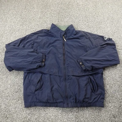 VTG Dockers Jacket Mens L Blue Golf Windbreaker Full Zip Bomber Coat Nylon 90s - Image 1 of 4