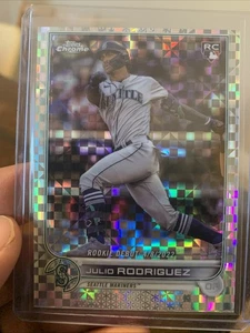 2022 Topps Chrome Update Rookie Debut Julio Rodriguez #USC165 X-Fractor /99 (RC) - Picture 1 of 2