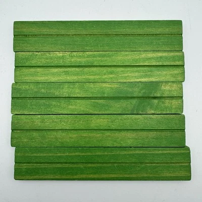 (5) Listones de techo verdes Lincoln Log 6" con ranuras repuestos Foto 1 de 4