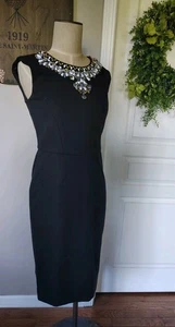Kate Hill Black Beaded Dress Sz 2 - Picture 1 of 7
