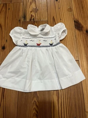 Vestido Calado Barco Náutico Carriage Boutique, Bebé Niña 3 Meses Foto 1 de 4