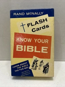 1961 Rand McNally Know Your Bible Flash Cards Illustrated Card & Score Cards - Picture 1 of 8