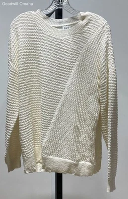 BKE женский размер S белый вязаный свитер с длинным рукавом новый с Ярлыками - Изображение 1 из 4