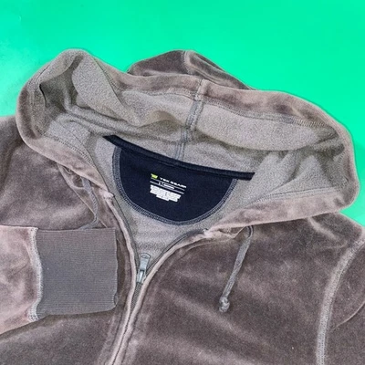 Chaqueta con Capucha Tek Gear Terciopelo Cremallera Completa Para Mujer Talla L Gris Acogedora Informal Cómoda Foto 1 de 4