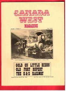 "CANADA WEST" 1971 Vol. 3, #3 ~ Little Hixton, Ft. Rupert, K&S Rwy, W. Cox, More