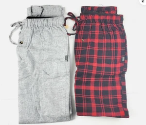 Eddie Bauer Men's 2 PK Flannel Sleep Pants Pajama Bottoms(Red Plaid/GRAY XL)NWOT - Picture 1 of 2