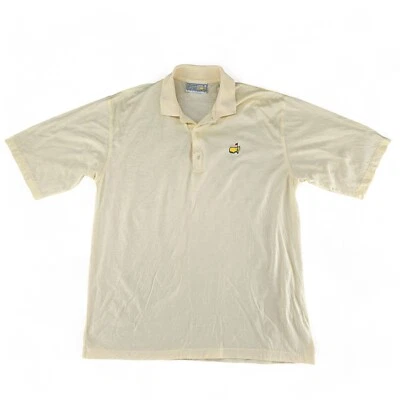 Camisa polo vintage Masters Augusta National Golf Shop para hombre L amarilla manga corta Foto 1 de 4
