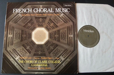 MERIDIAN E7790 FRENCH CHORAL MUSIC LP CLARE COLLEGE CHOIR (1984) NM- UK - Image 1 of 2