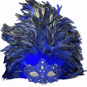 Women Costume Masquerade Party Masks With Feather For Wedding Ball Mask - Picture 1 of 16