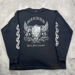 Vtg Marduk Shirt Mens XL Black Heavy Metal Assault Rock Band Music Tour Y2K - Picture 1 of 23