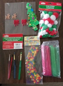 LOT OF ASSORTED CRAFT SUPPLIES FOR CHRISTMAS CRAFTS & MISC CRAFTS - Picture 1 of 2