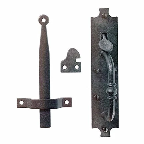 Black Cast Iron Norfolk Door Latches Traditional Gate Or Door 8" Tall Thumb Latc Cover