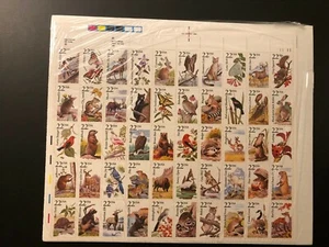 "WILD LIFE" 1987 Sheet of 50 U.S.Postage Stamps and 50 Stamp Mounts From GERMANY - Picture 1 of 12