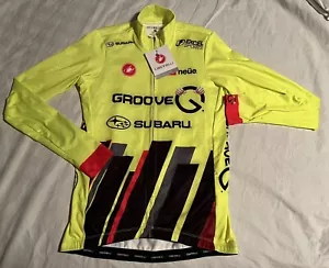 Subaru Castelli Skittles Cycling Jersey Full Zip Mens Small Brand New NWT Neon - Picture 1 of 14