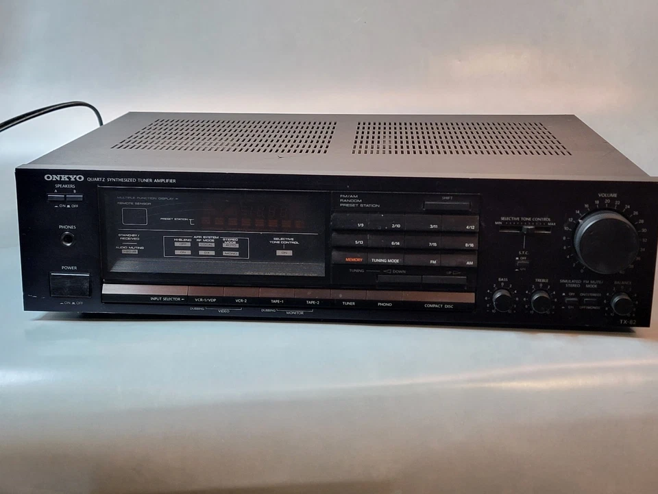 Vintage Receiver Onkyo TX-82 45Watt Stereo w/Quartz Tuning Amplifier TX82 |Works - Image 1 of 4